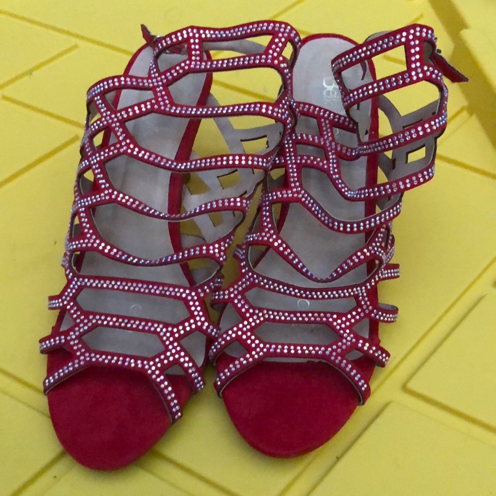 BELLA MARIE red beaded heels